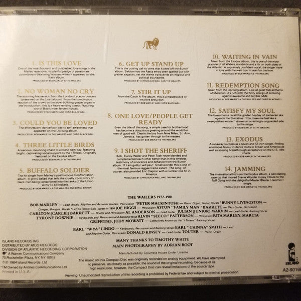 Bob Marley & The Wailers : Legend - The Best Of Bob Marley & The Wailers (CD, Comp, Club, RE)