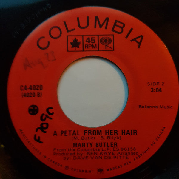 Marty Butler : You Wanna Go To New York City / A Petal From Her Hair (7", Single)