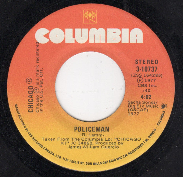 Chicago (2) : Take Me Back To Chicago (7", Single)