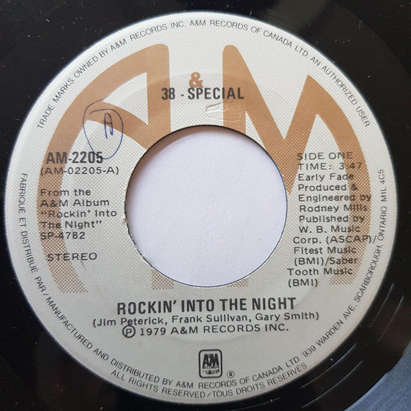 38 Special (2) : Rockin' Into The Night (7", Single)