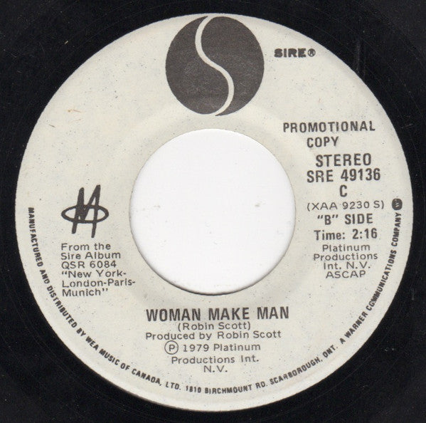 M (2) : Moonlight And Muzak (7", Single, Promo)