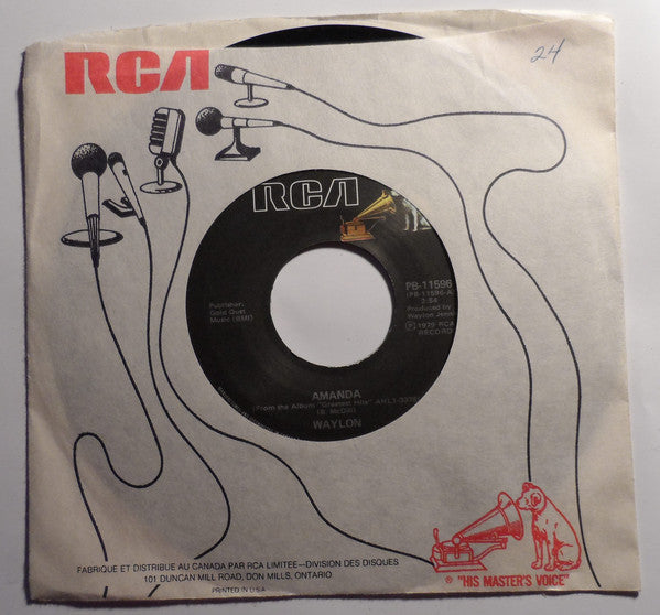 Waylon Jennings : Amanda (7", Single)