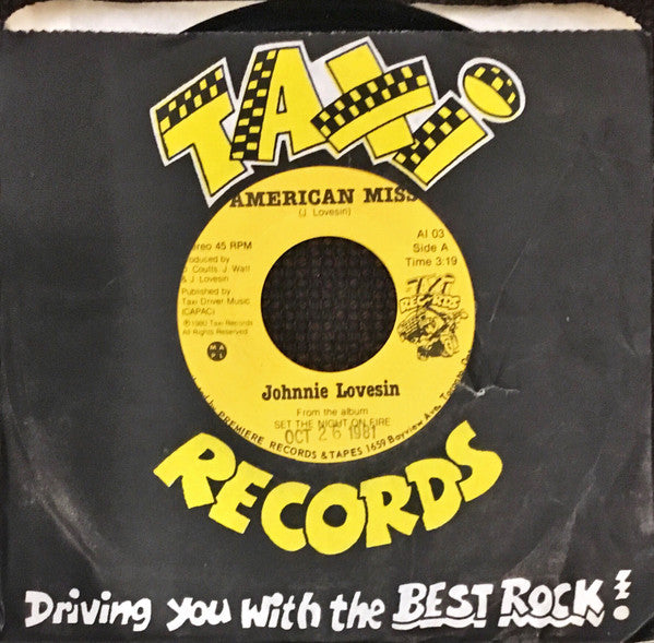 Johnnie Lovesin* : American Miss (7", Single)