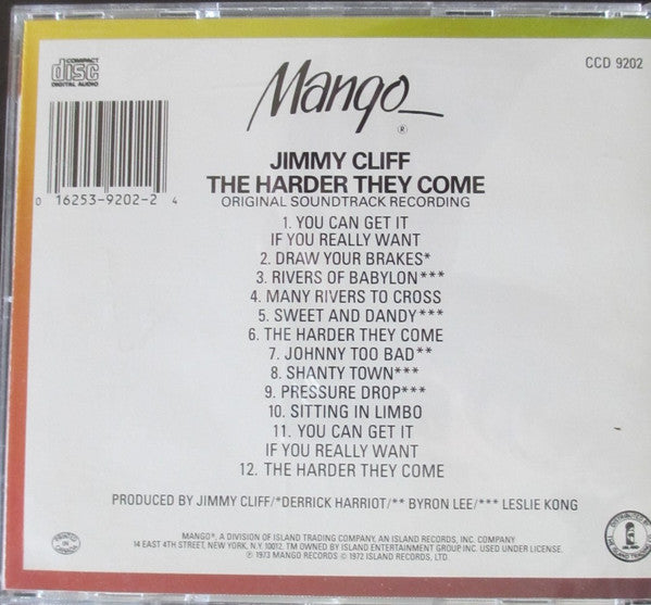 Various : The Harder They Come (Original Soundtrack Recording) (CD, Comp, RE)