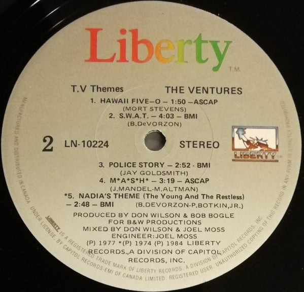 The Ventures : T.V. Themes (LP, Album, RE)
