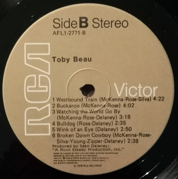 Toby Beau : Toby Beau (LP, Album, Emb)