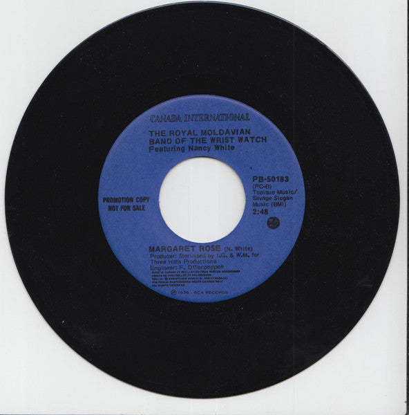The Royal Moldavian Band of the Wrist Watch , Featuring Nancy White : Good Ol' Benevolent Pierre / Margaret Rose (7", Single, Promo)