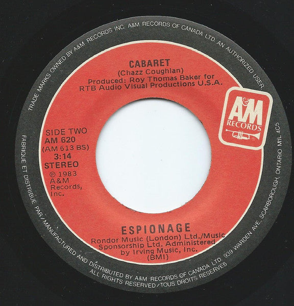 Espionage (4) : Good Things Don't Go On Forever (7", Single)