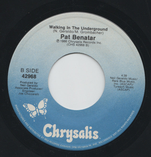 Pat Benatar : Le Bel Age (7")