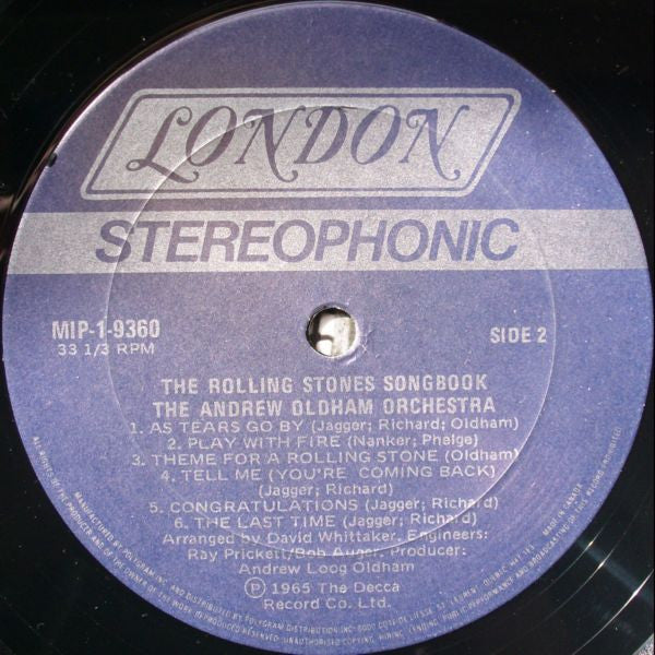 Andrew Loog Oldham Orchestra : The Rolling Stones Songbook (LP, Album)