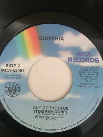 Giuffria : Call To The Heart/Out of the Blue (7", Single)