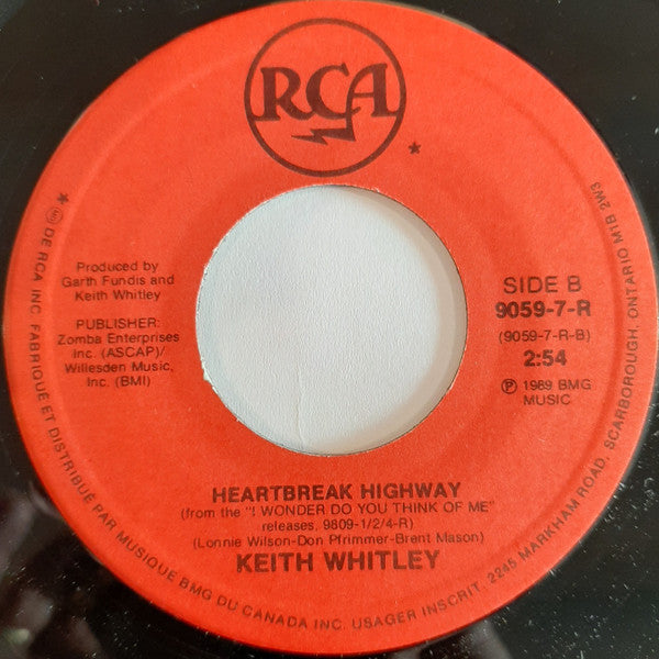Keith Whitley : It Ain't Nothin' (Edited Single Version) (7")