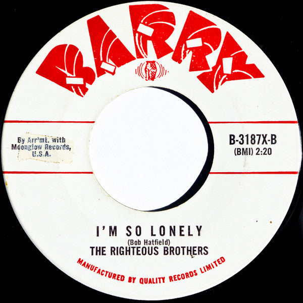 The Righteous Brothers : Little Latin Lupe Lu / I'm So Lonely (7")