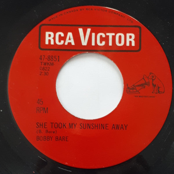 Bobby Bare : The Streets Of Baltimore / She Took My Sunshine Away (7", Single)