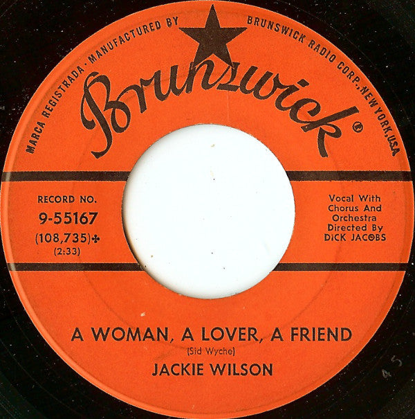 Jackie Wilson : (You Were Made For) All My Love / A Woman, A Lover, A Friend (7", Single, Glo)