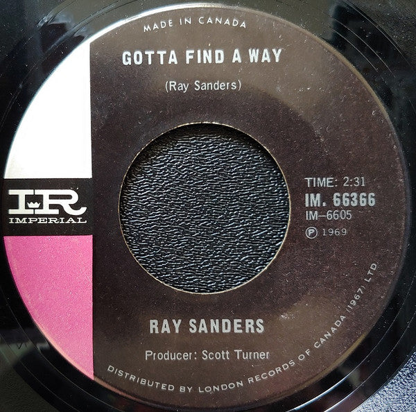 Ray Sanders : Beer Drinkin' Music / Gotta Find A Way (7", Single)