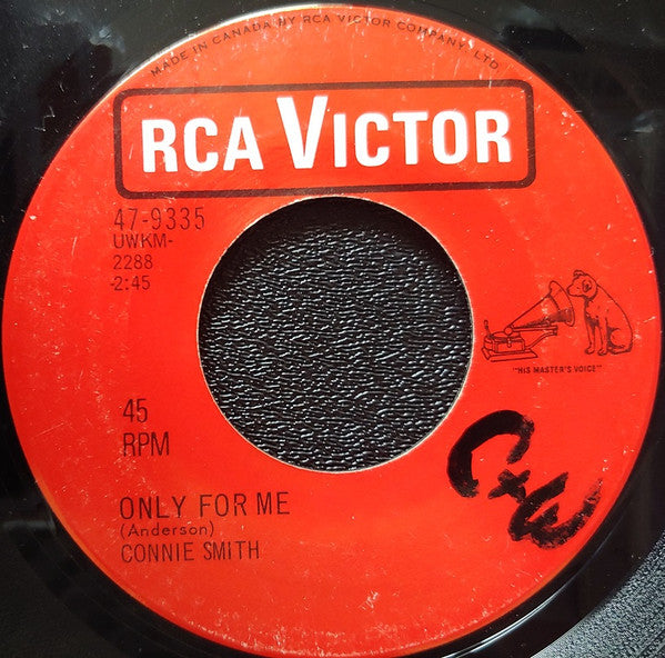 Connie Smith : Burning A Hole In My Mind / Only For Me (7", Single)
