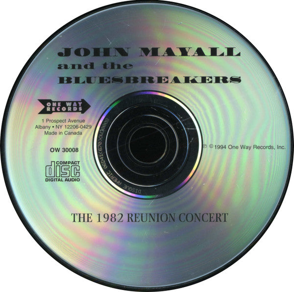 John Mayall & The Bluesbreakers : The 1982 Reunion Concert (CD, Album, RE)