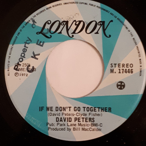 David Peters (16) : Today I Started Loving You Again (7")