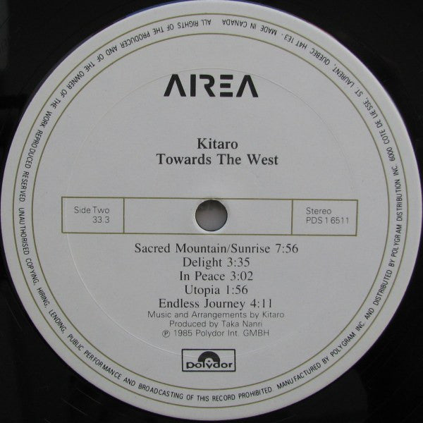 Kitaro : Towards The West (LP, Album)