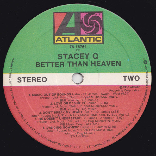 Stacey Q : Better Than Heaven (LP, Album)