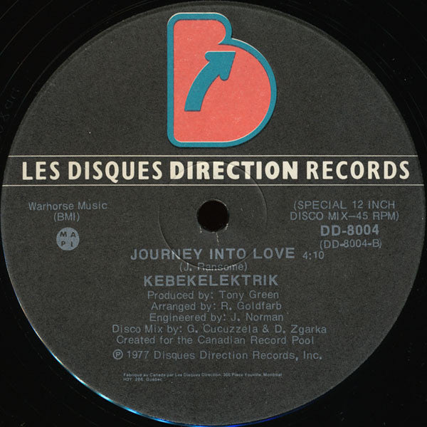 Kebekelektrik : Journey Into Love (12")