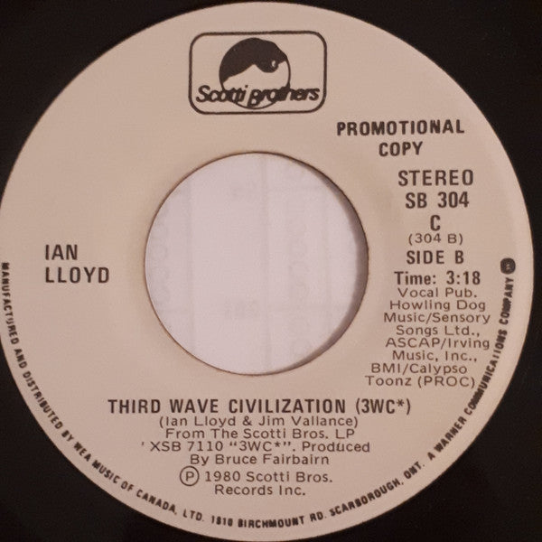 Ian Lloyd : Straight From The Heart / Third Wave Civilization (7", Single, Promo)