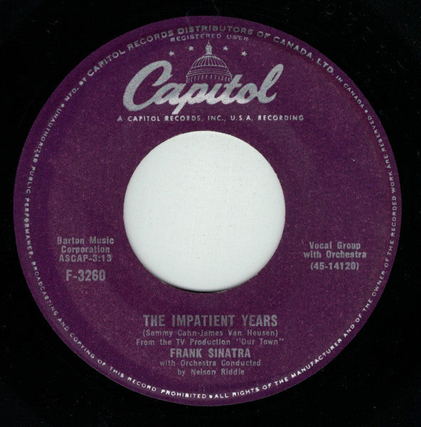 Frank Sinatra : Love And Marriage / The Impatient Years (7", Single)