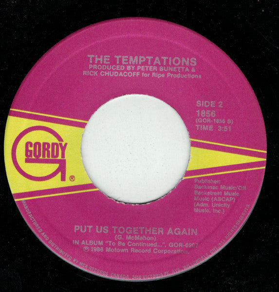 The Temptations : Lady Soul / Put Us Together Again (7", Single)
