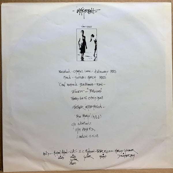 Gene Loves Jezebel : Immigrant (LP, Album)