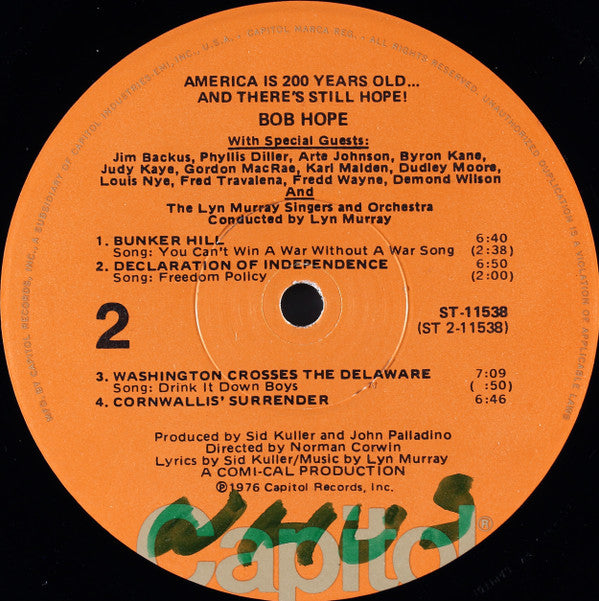 Bob Hope : America Is 200 Years Old... And There's Still Hope! (LP, Album)