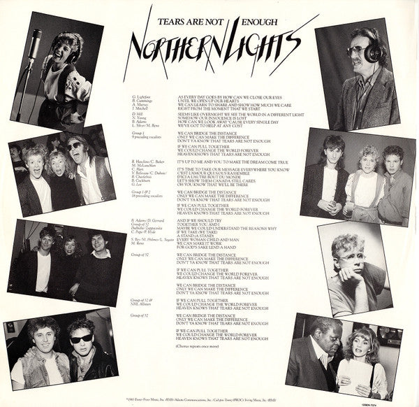 Northern Lights (6) : Tears Are Not Enough (12", Single)