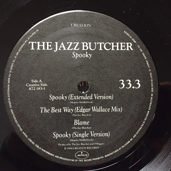 The Jazz Butcher : Spooky (12", EP)