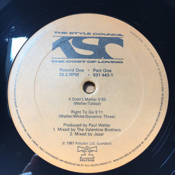 The Style Council : The Cost Of Loving (2xLP, Album, Gat)