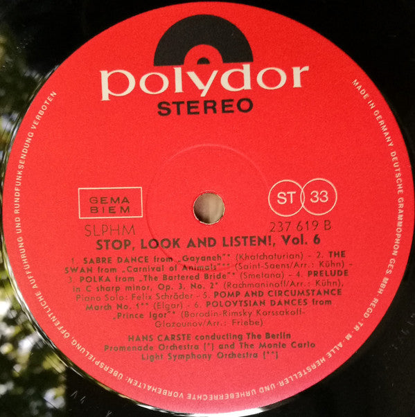 Various : Stop Look And Listen. Vol. 6 (LP, Smplr)