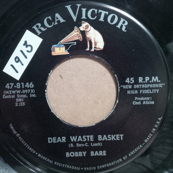 Bobby Bare : I'd Fight The World / Dear Waste Basket (7", Single)