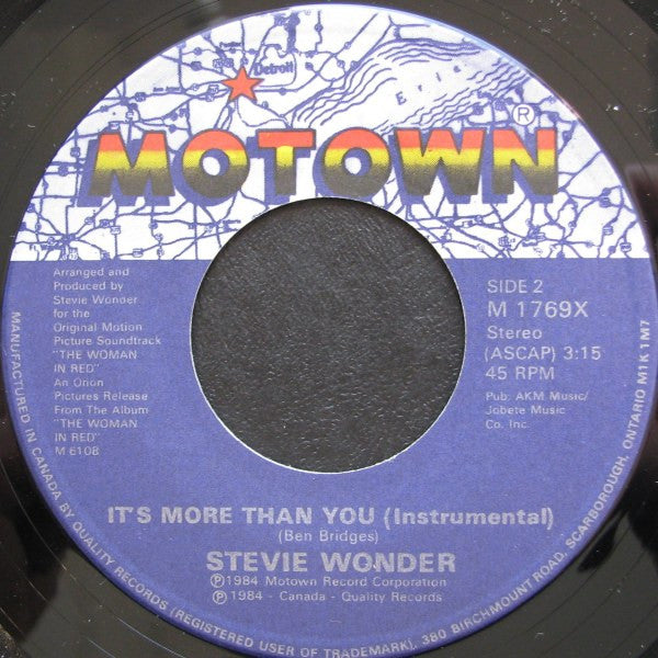 Stevie Wonder : Love Light In Flight (7", Single)