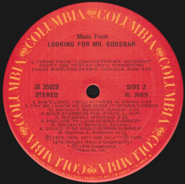 Various : Looking For Mr. Goodbar (LP, Album)