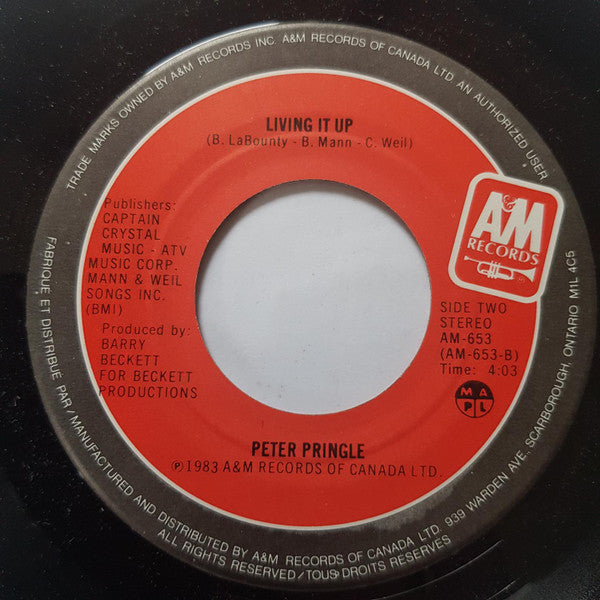 Peter Pringle : Always On The Line / Living It Up (7", Single)