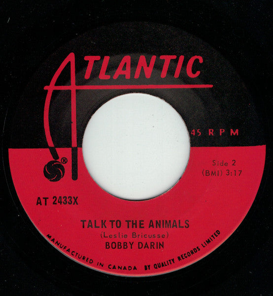 Bobby Darin : She Knows / Talk To The Animals (7", Single)