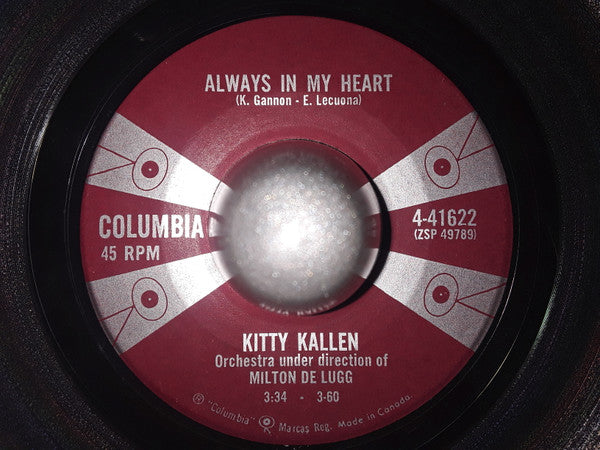 Kitty Kallen : Got A Date With An Angel (7")