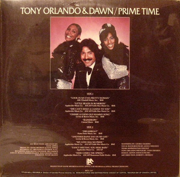 Tony Orlando & Dawn : Prime Time (LP, Album)