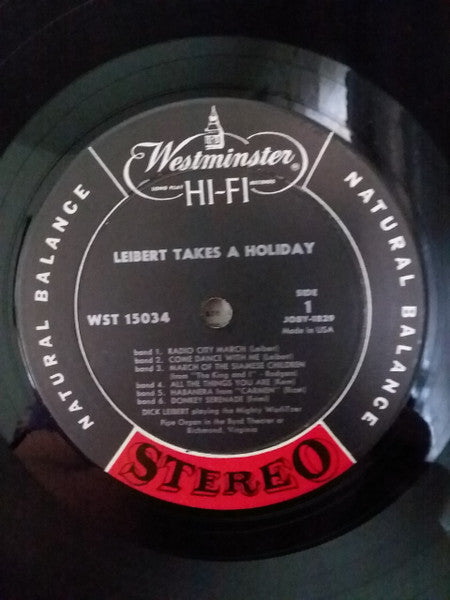 Dick Leibert : Leibert Takes A Holiday (LP, Album)