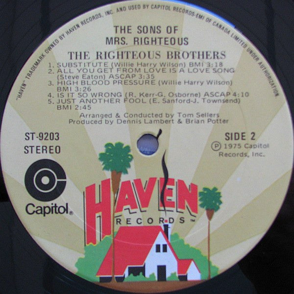 The Righteous Brothers : The Sons Of Mrs. Righteous (LP, Album)