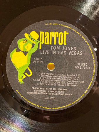 Tom Jones : Live In Las Vegas (LP, Album)