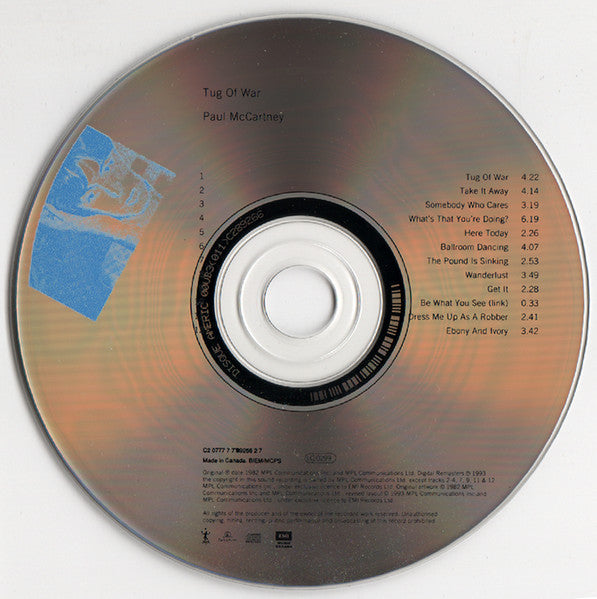 Paul McCartney : Tug Of War (CD, Album, RE, RM)