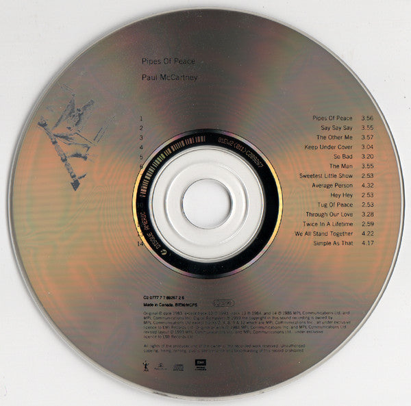 Paul McCartney : Pipes Of Peace (CD, Album, RE, RM)