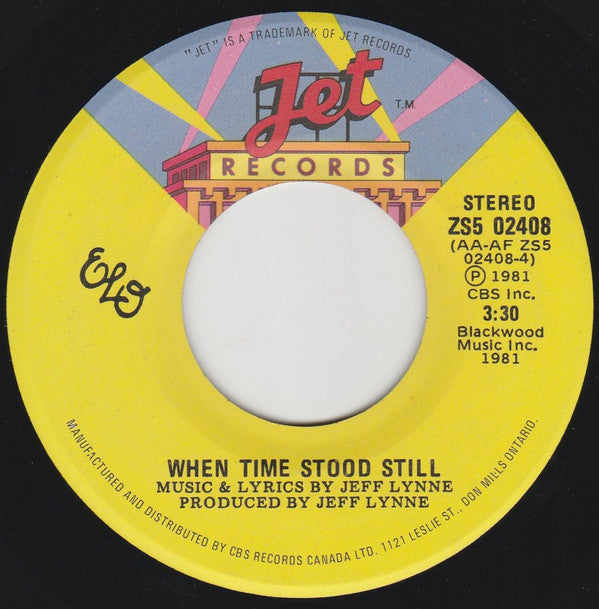 ELO* : Hold On Tight / When Time Stood Still (7", Single)