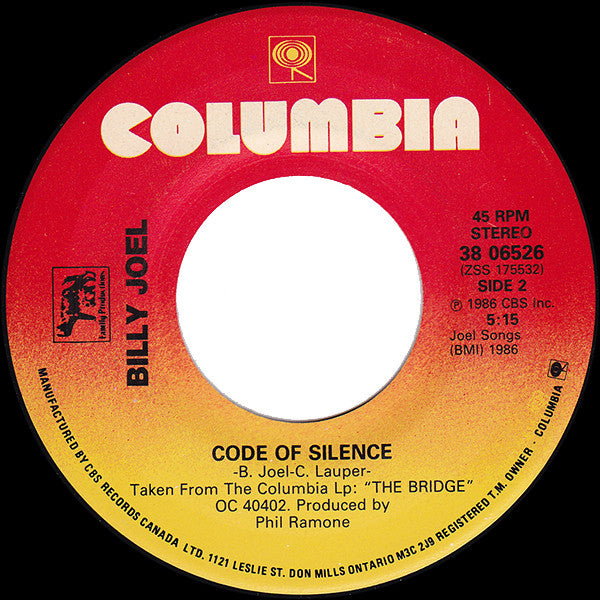 Billy Joel : This Is The Time (7", Single)