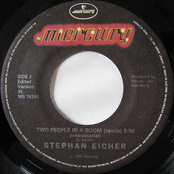 Stephan Eicher : Two People In A Room (7", Single)